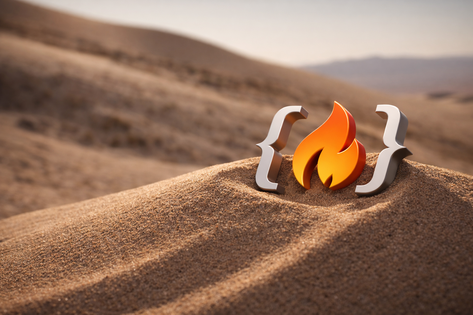 ArrayFire flame mark rendered in metal and fire